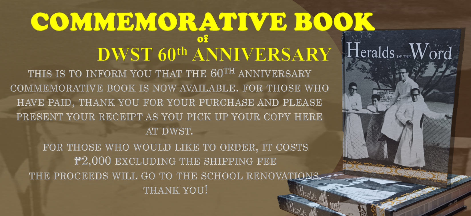 COMMEMORATIVE BOOK OF DWST 60th ANNIVERSARY